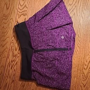 Lululemon Skort 2 Purple Flashback Static Pace Rival Skirt Lined Golf Tennis